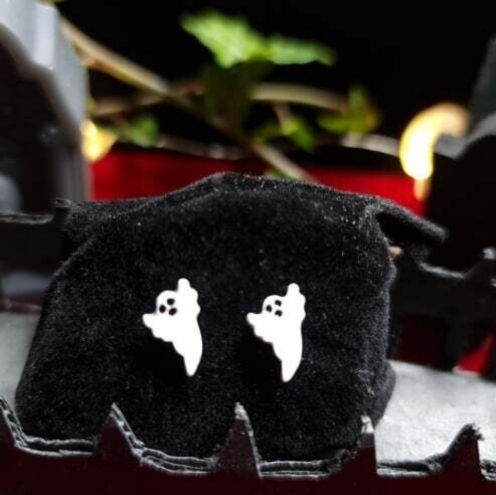 White Ghost Earrings